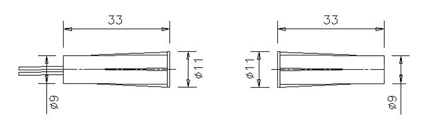 RZ-35 有線木門磁 嵌入暗裝式